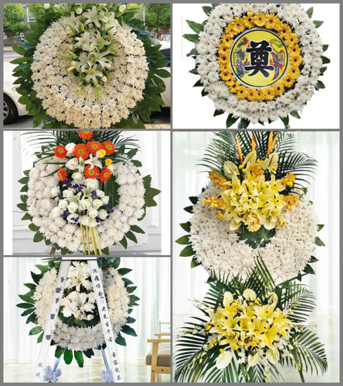 湖北黄冈市黄梅县孔垄镇孔东村花圈速递